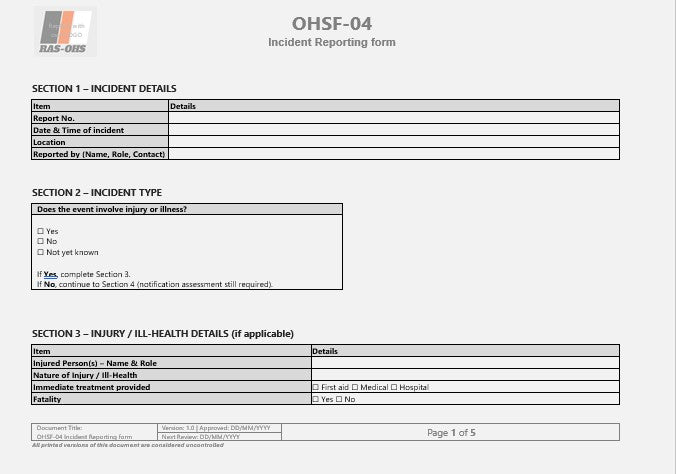 Workplace Health and Safety Policy & Procedures Pack